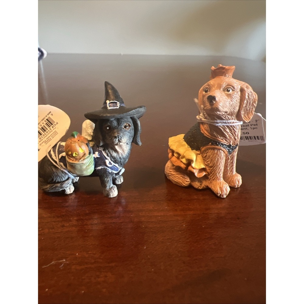 Dogs Halloween Costume Miniature Fairy Garden Figurine Dollhouse Decor Trick Or